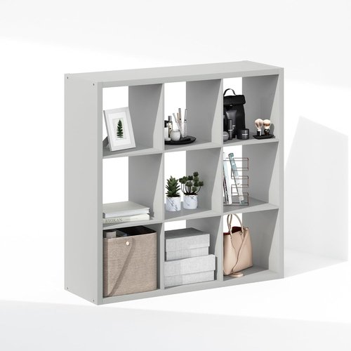 Furinno 9-Cube Closet Organizer - Extra Thick Frame for Stylish Storage | Light Grey