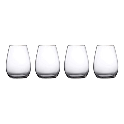 Marquis By Waterford Moments Stemless Wine Glass Set of 4, 4 Count (Pack of 1), Clear