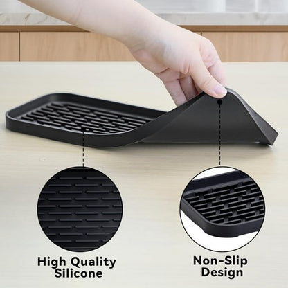 Drip Pan Compatible with Drink Dispenser, 1 Pack Silicone Tray Mat for DD&HAPP Glass Drink Dispenser