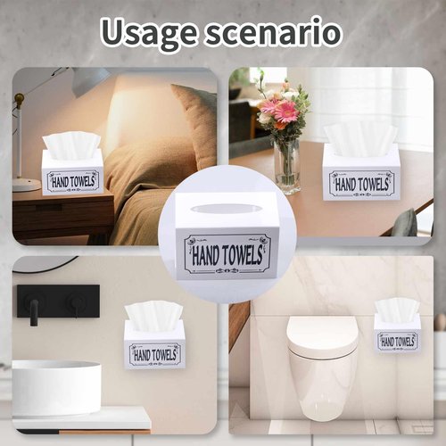 Acrylic Hand Towel Box Cover Compatible with Kleenex Disposable Hand Towels,Wall-Mounted Paper Towel Dispenser for Bathroom, Tabletop, Office, Car