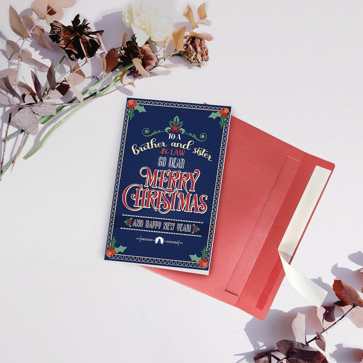 SuperShunhu Christmas Card - Merry Christmas & Happy New Year Greeting for Brother & Sister-in-Law