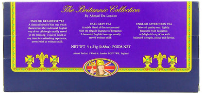 Ahmad Tea Britannia Collection, Loose Tea, Three Variety Flavors, 3 Count Box of 0.88 Ounce Tin