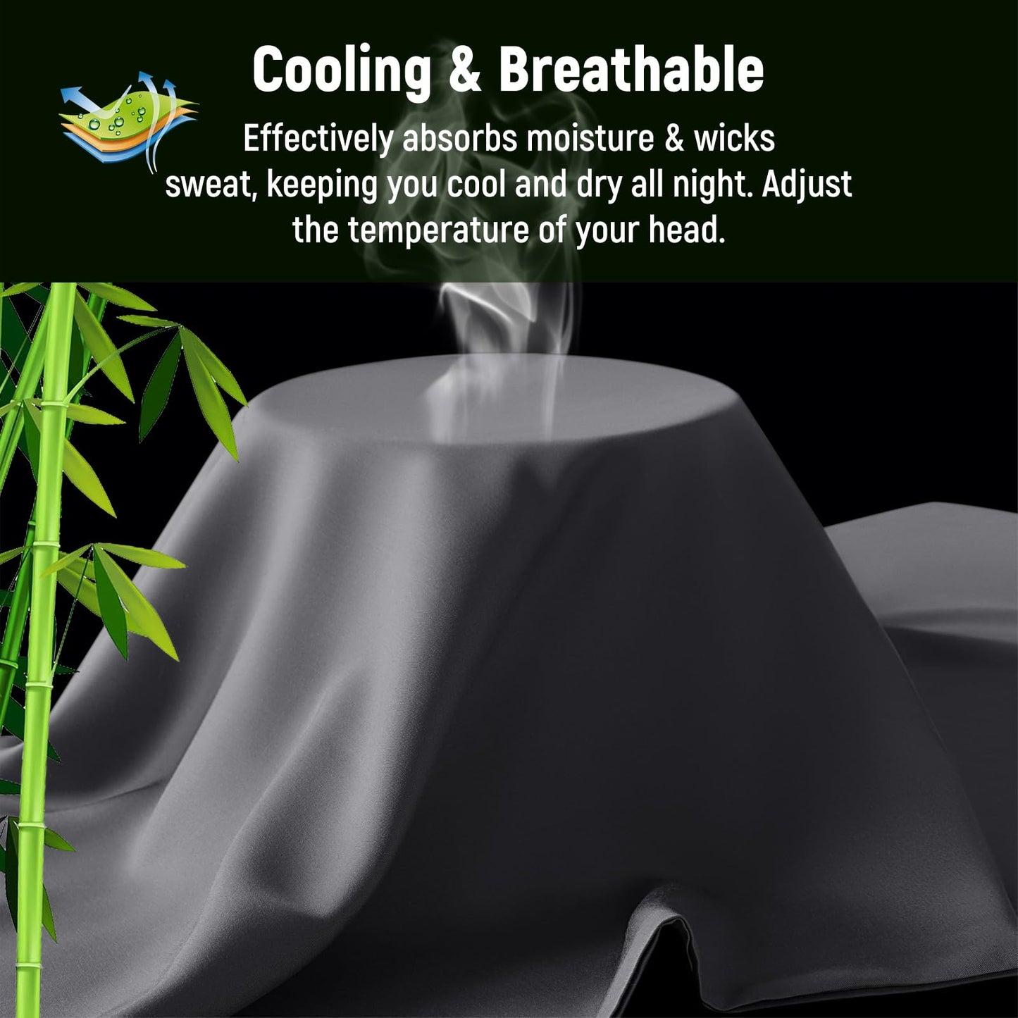 Body Bamboo_ Cooling Pillowcases Long Pillow Cases Breathable Cool Silky Soft Moisture Wicking for Hot Sleepers,Hair and Skin Friendly