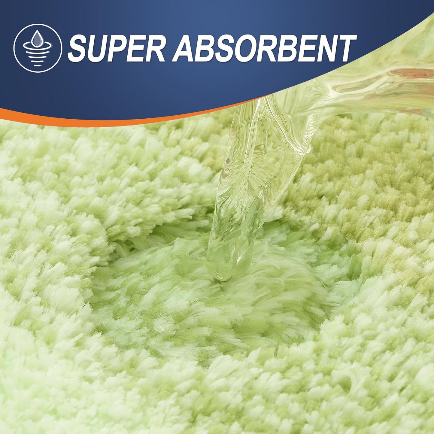 OLANLY Microfiber Bath Rugs - Extra Soft & Absorbent | Quick Dry, Washable, 24x16, Light Green