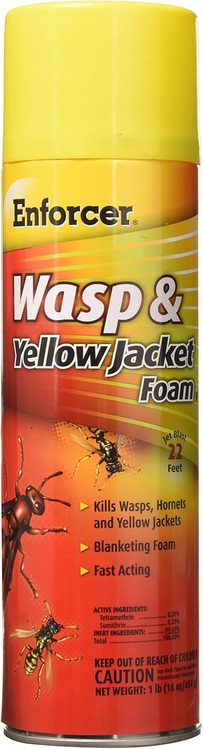 ZEP Wasp Control Foam Spray - 16-Ounce Yellow Jacket Killer for Effective Pest Management