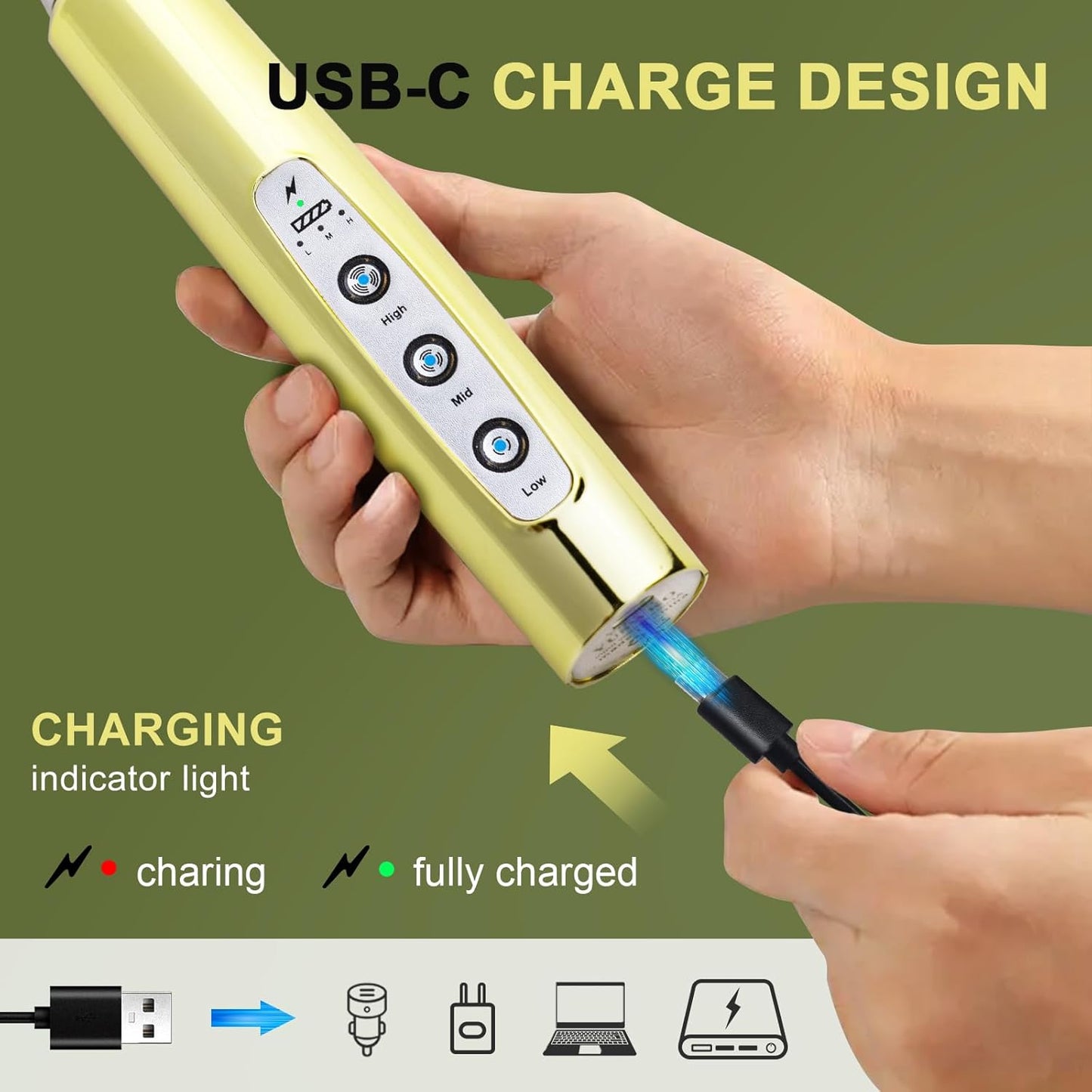 YUSWKO Handheld Milk Frother - Rechargeable Electric Whisk with Stand & 3 Speed Settings for Coffee, Latte, Cappuccino, Hot Chocolate