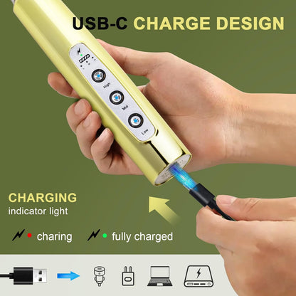 YUSWKO Handheld Milk Frother - Rechargeable Electric Whisk with Stand & 3 Speed Settings for Coffee, Latte, Cappuccino, Hot Chocolate