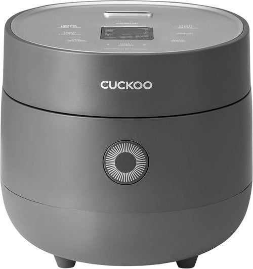 CUCKOO Micom Rice Cooker - 6-Cup Uncooked | 12-Cup Cooked | Nonstick Pot, 9 Menu Options, Fuzzy Logic, Gray