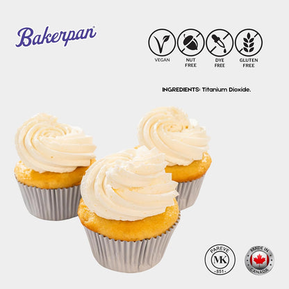 Bakerpan White Food Coloring Powder - Oil-Based, Dye-Free - Perfect for Frosting, Cakes & Candy - 30g