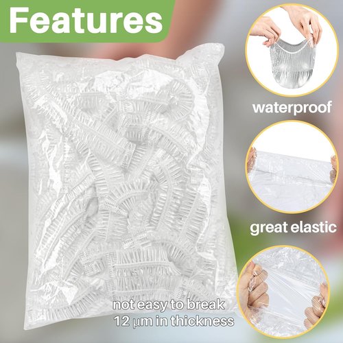 MAQIHAN 100 Extra Large Bowl Covers - Reusable Elastic Plastic Wrap for Sourdough Baking & Food Storage