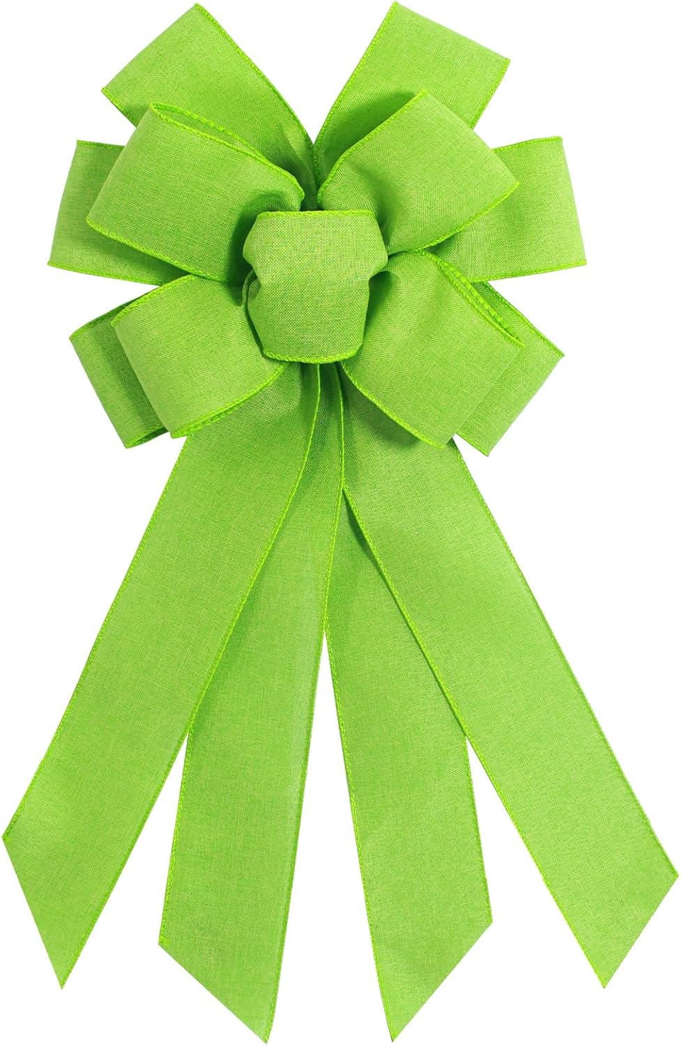 Skiennix Light Green Burlap Wreath Bow - 20 x 11 Inches Easter Decor | Farmhouse Style Front Door Accent