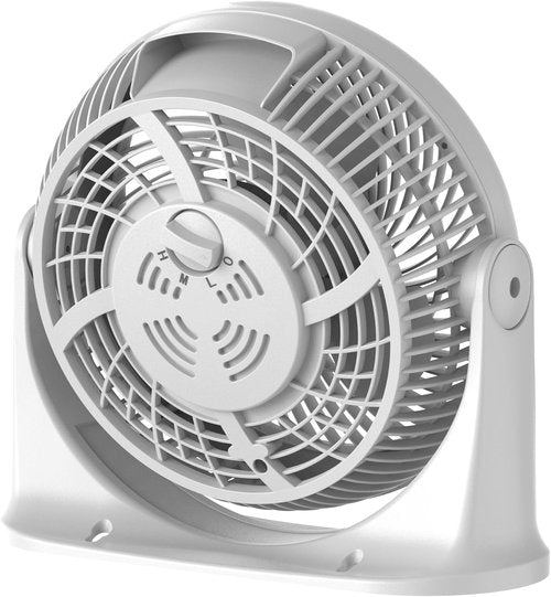 Comfort Zone 11-Inch High-Velocity Tabletop Air Circulator Fan – Quiet 3-Speed Personal Turbo Fan with 90° Adjustable Tilt & Carry Handle – Compact Desk Fan for Home, Office, or Bedroom – White