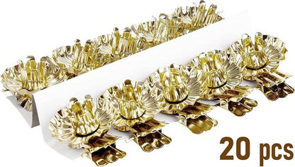 BRUBAKER Tree Candles - Vintage Champagne Candles with Holders | Pack of 20, 3¾ x ½ Inches