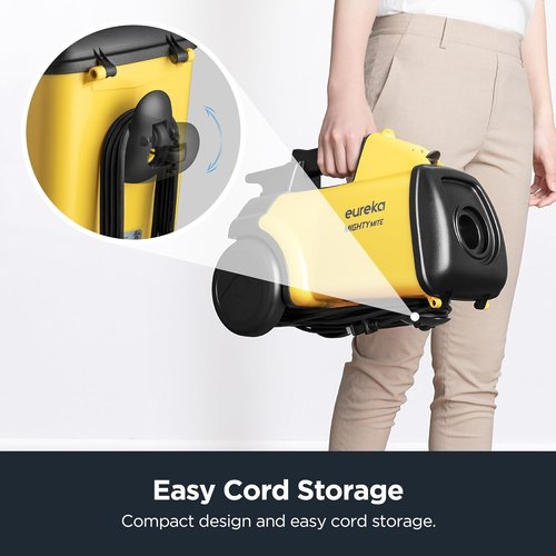 Eureka 3670M Canister Vacuum - Lightweight & Powerful for Carpets and Hard Floors | 5 Bags, Yellow