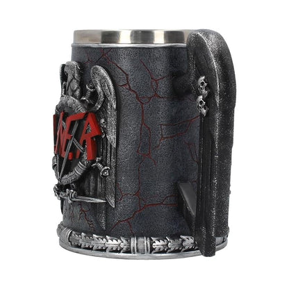 Slayer Tankard Mug 14cm - Nemesis Now Resin with Stainless Steel Insert, Black & Grey (Variation: Slayer )