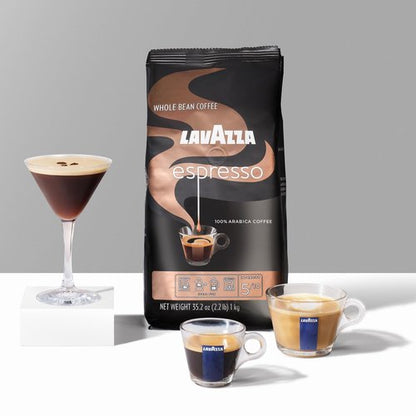 Lavazza Espresso Whole Bean Coffee, Medium Roast, 100% Arabica, 2.2 lb Bag (Pack of 2)
