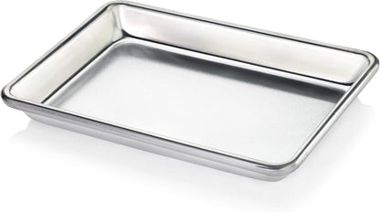 New Star Foodservice 18-Gauge Aluminum Sheet Pan - Commercial-Grade Bun Pan (9 2/3" W x 6 2/3" L x 1" H)