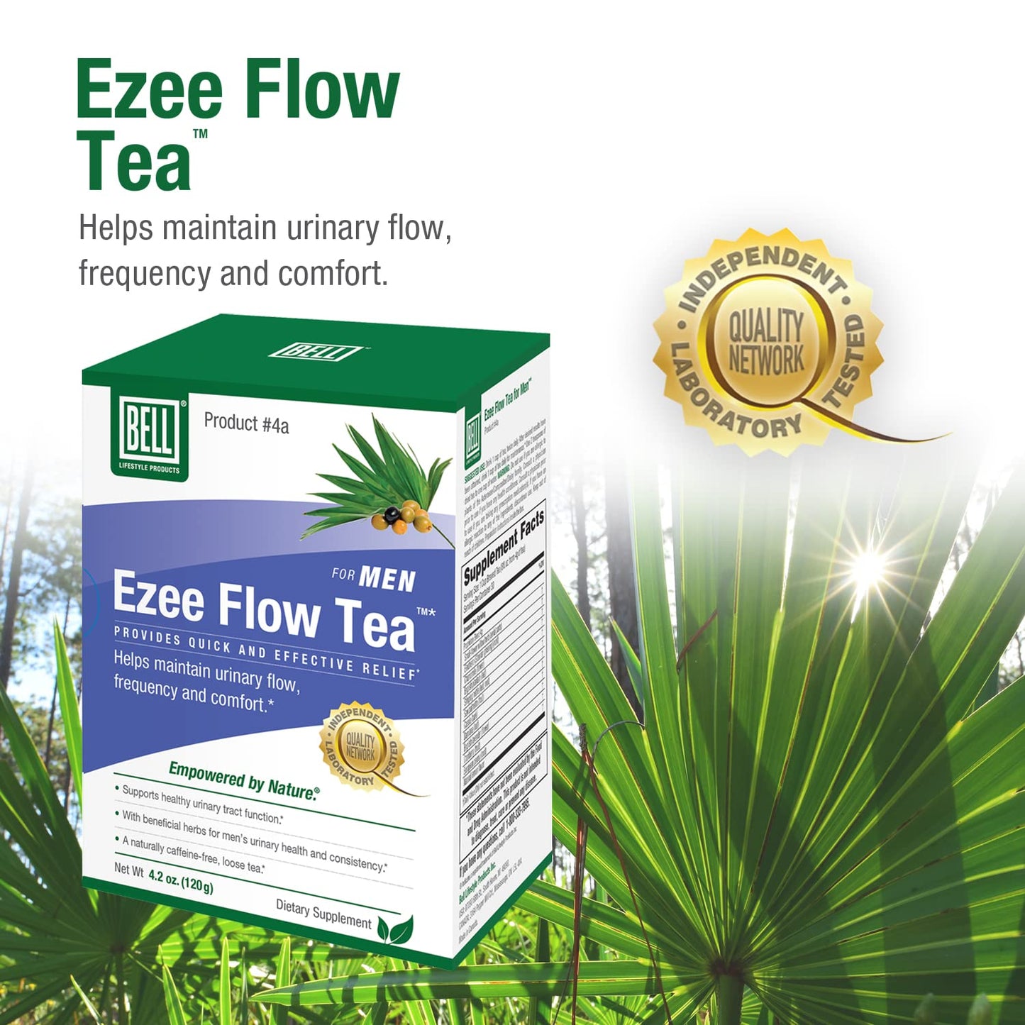 Bell Ezee Flow Urinary Support Tea for Men -A Natural Solution - Helps Ease the Flow and Normalize Urinary Frequency without the Burning and Dribbling