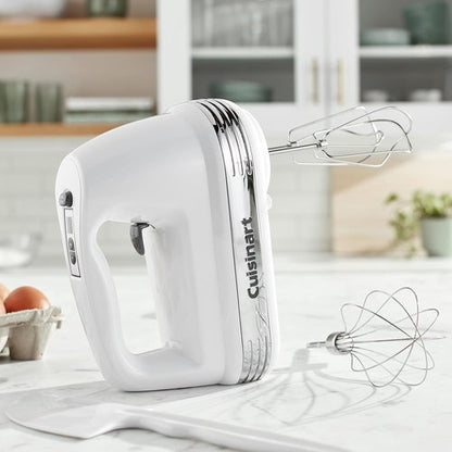 Cuisinart HM-70 Hand Mixer - 7-Speed Power Advantage in Silver & White Finish