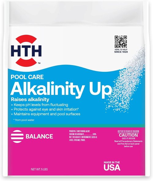 HTH 67060 Alkalinity Up - Stabilizes pH Fluctuation for Swimming Pools | 5 Lbs