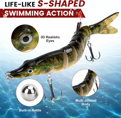 Fishing Advent Calendar 2025 - 24 Days of Bait Surprises with Bionic Lures & Crankbaits | Perfect Christmas Gift for Men & Boys