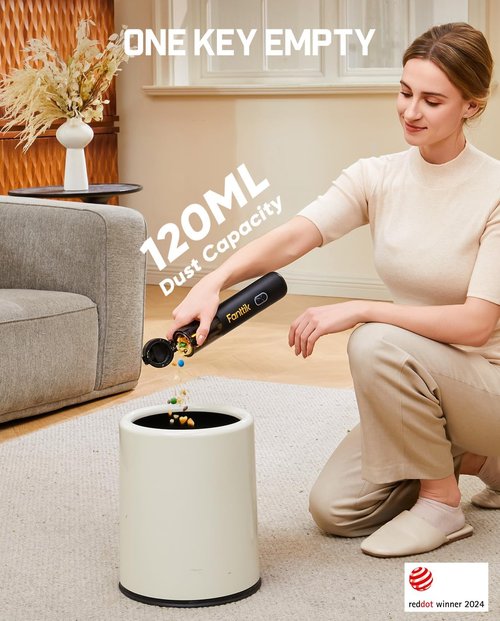 Fanttik V8 Mate Cordless Car Vacuum - Powerful 13000pa Suction, Portable Handheld Design | Black