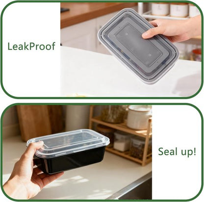 28oz Meal Prep Containers - 10-Pack Disposable Food Storage with Lids | Microwave & Dishwasher Safe