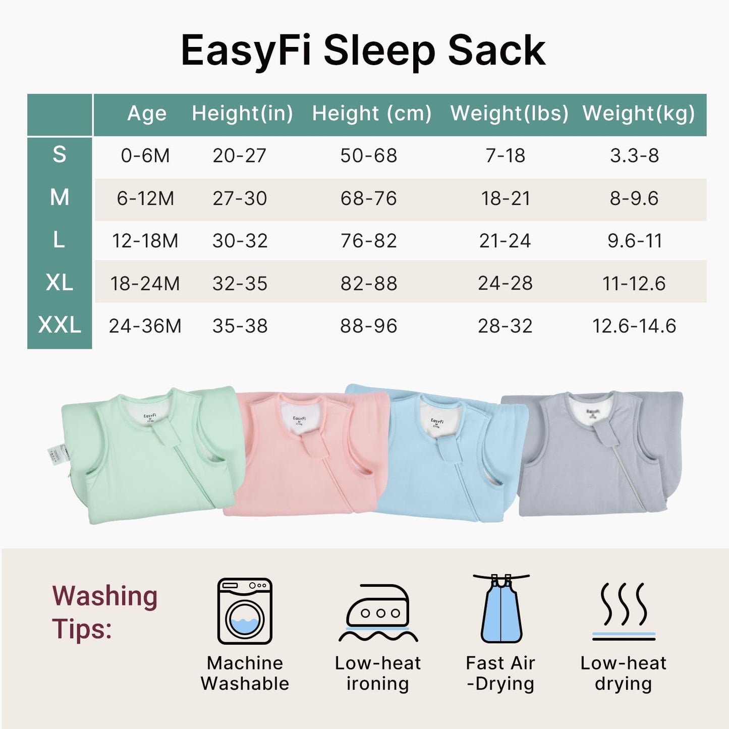 Supersoft Rayon Made from Bamboo Sleep Sack 3-6 Months Newborn Sleep Sack 0-3 Months 1.0 Tog Baby Wearable Blanket with 2-Way Zipper Unisex Sleeping Bag for Babies All-year-around - Gray