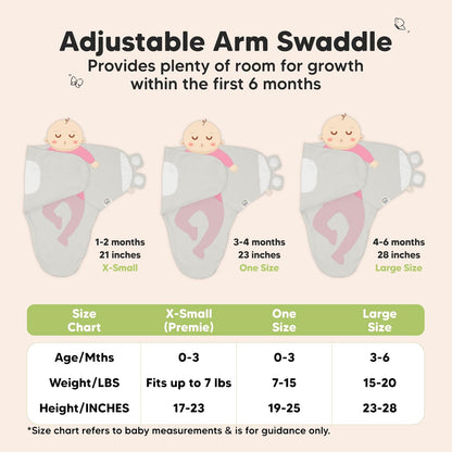 Organic Baby Swaddle Sleep Sacks by The Wild | 3-Pack Soft & Snug for Newborns 0-3 Months