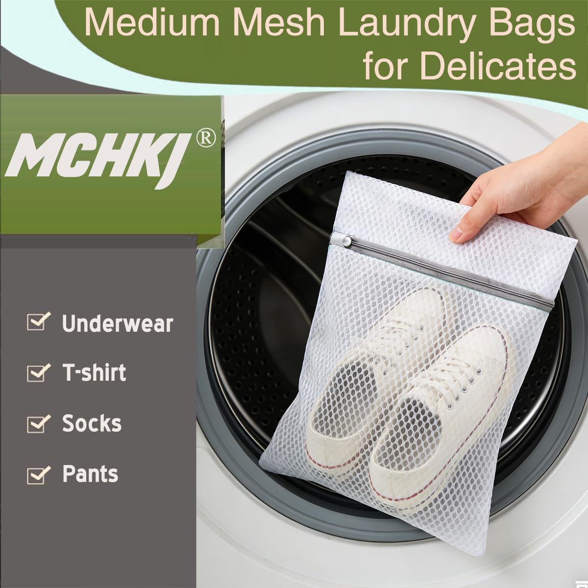 Premium Laundry Bags by Skiennix - Durable Double-Layer Honeycomb Mesh for Delicates | 10 Pcs, 12 x 16 Inches