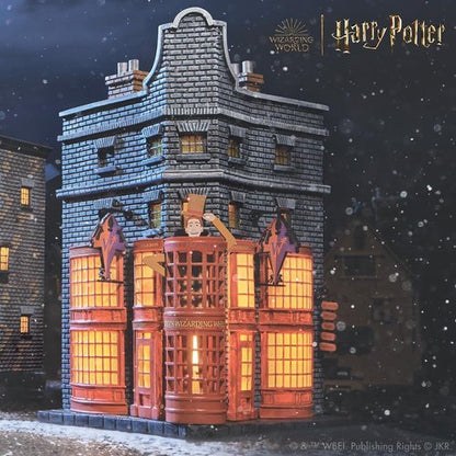 Department 56 Harry Potter Village Weasleys' Wizard Wheezes Lit Building - 8.11 Inch, Multicolor Decor