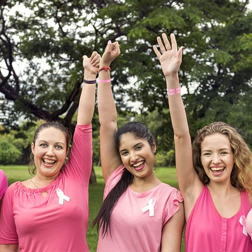 Biubee Breast Cancer Awareness Bracelets - 48Pcs Pink Ribbon Silicone Wristbands for Women’s Survivor Gifts