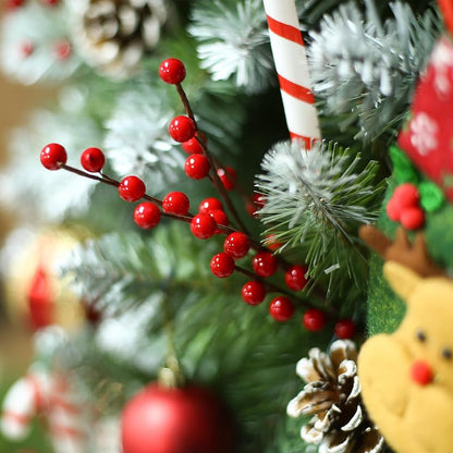 Variation - Breeze Touch 20 Pack Artificial Red Berry Stems 17.7in Faux Holly Berries for Christmas Tree Decor