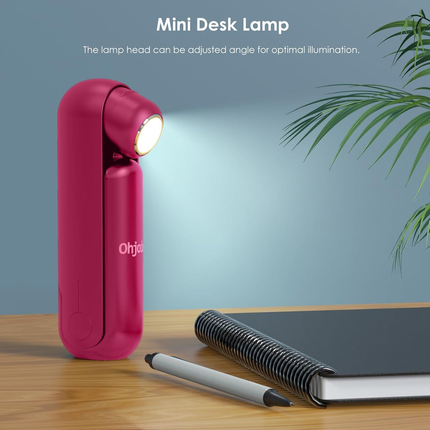 Skiennix 4-in-1 Portable Mini Handheld Fan - USB Rechargeable Travel Fan for Summer Concerts | Red