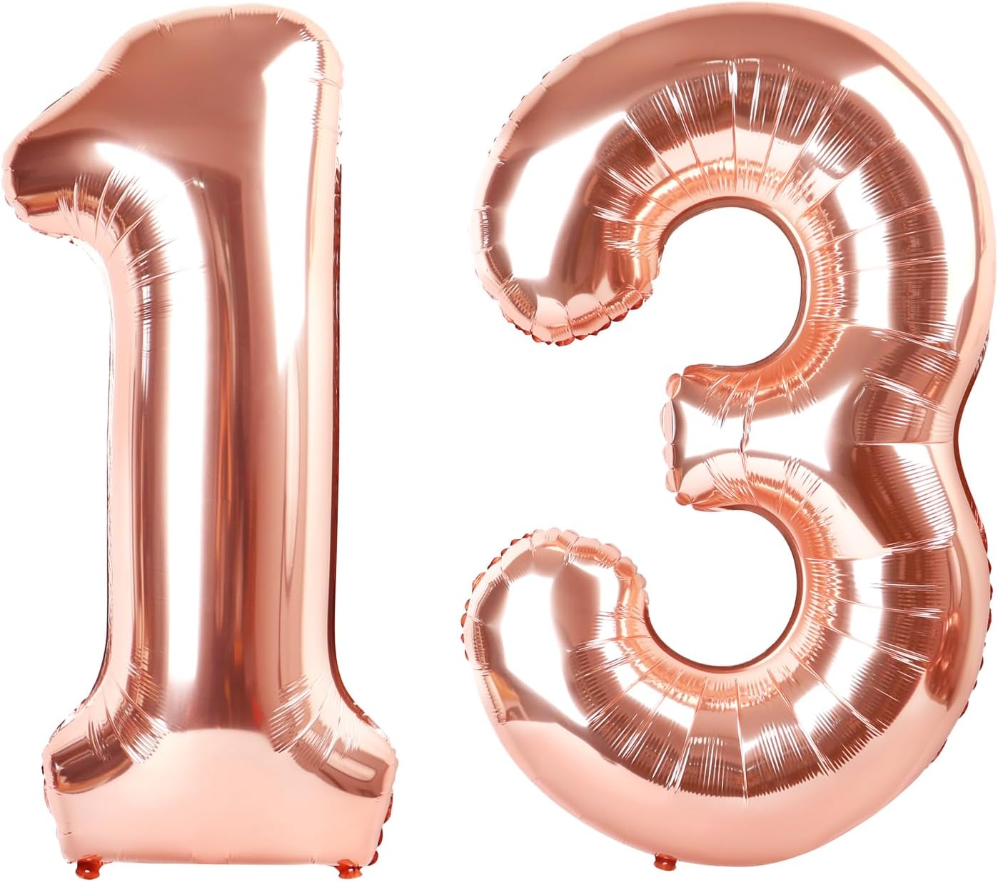 Rose Gold 40-Inch Number Balloons by [Brand Name] - Perfect for 13th Birthday, Weddings & Graduations