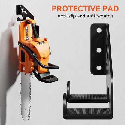 XZHXFX Chainsaw Hanger Wall Mount - Heavy-Duty Garage Organizer with Protective Pad | 1 Pack