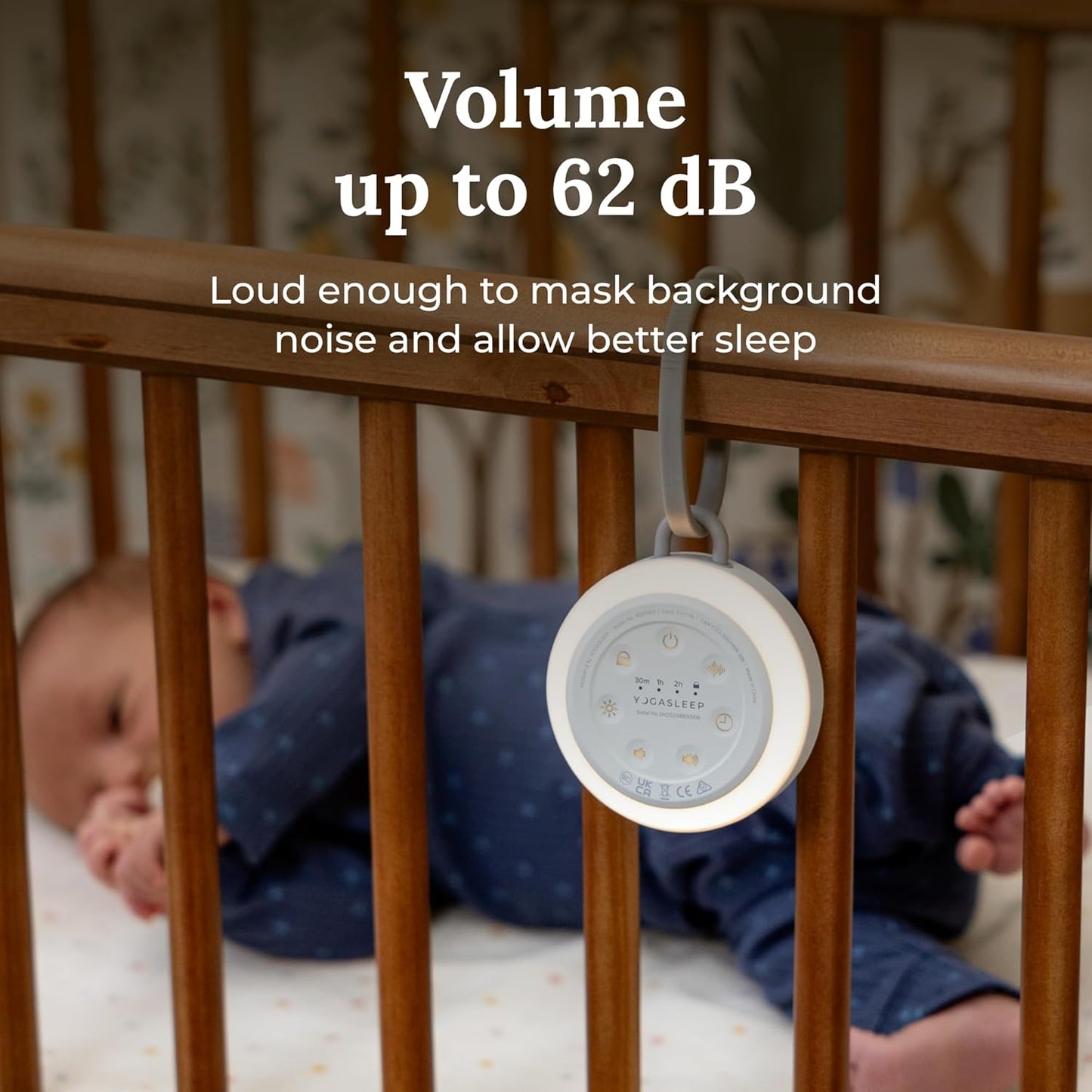 Yogasleep Hushh 2 Portable Sound Machine - Soothing Sounds & Night Light for Babies | Easy Timer & Volume Control