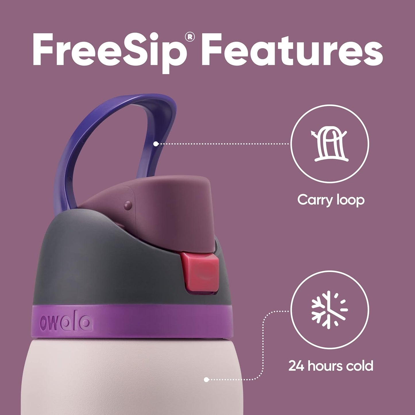 Owala FreeSip Insulated Stainless Steel Water Bottle - 40 oz BPA-Free | Perfect for Sports & Travel in Dreamy Field