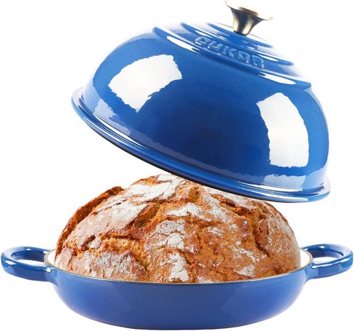 CUKOR 7QT Dutch Oven Pot - Enameled Cast Iron for Baking & Cooking | Non-Stick Lid for Oven & Stovetop
