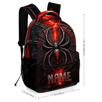 Personalized Spider Backpack with Lunch Box & Water Bottle - Color 01