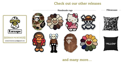 LUXAPE Sneaker Rug - Handmade & Premium- 30in (75cm) - Hypebeast Rug - Hypebeast Room Decor - Living Room, Bedroom, Children Room, Door mat - Aesthetic Room Decor - Luxape Rug (Luxape-7)