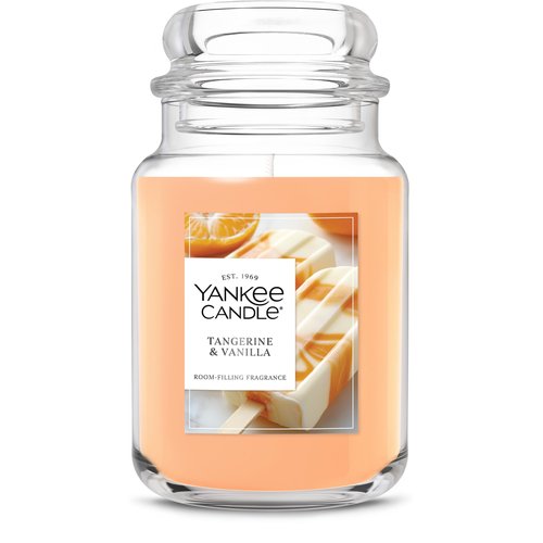 Yankee Candle Tangerine & Vanilla Scented Candle, 22oz Large Jar with up to 150 Hour Burn Time, Giftable