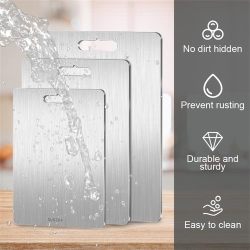 Tivano Cutting Board, Tivano Titanium Cutting Boards for Kitchen, Knife-Friendly Cutting Boards Double Sided Easy to Clean (15.3 x 11 in)