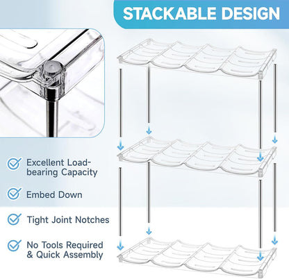 Stanley Water Bottle Organizer - Stackable Holder Rack for 40 oz Tumblers | 3-Pack Kitchen Storage Solution