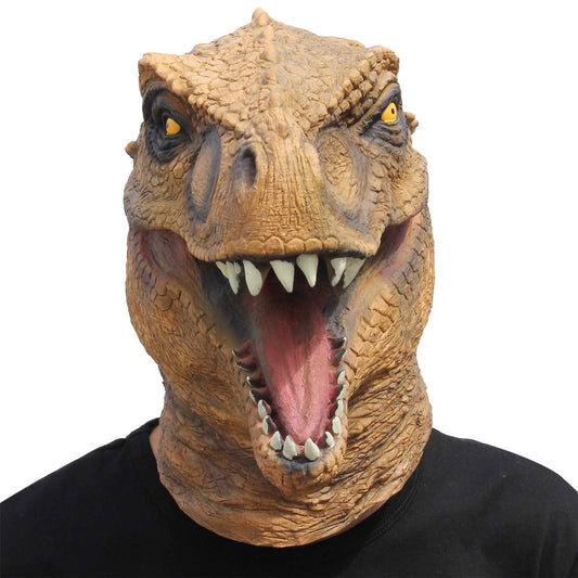 CreepyParty Dinosaur Head Mask Novelty Halloween Costume Party Animal Jurassic Full Head Latex Mask