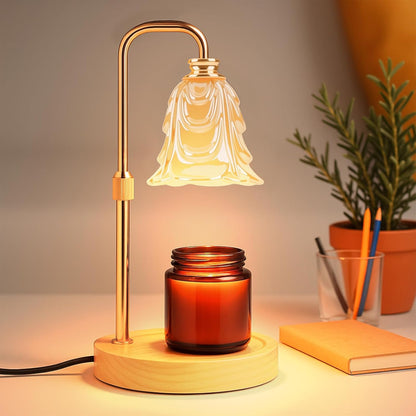 Skiennix Candle Warmer Lamp - Electric Wax Warmer with Timer & 5 Brightness Settings | Adjustable Height Home Decor Gift