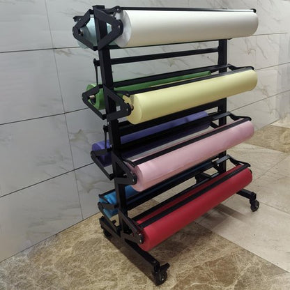 Craft Paper Roll Holder - Butcher Kraft Paper Rack Dispenser & Cutter for 36-Inch Rolls | Ideal for Classrooms & Art