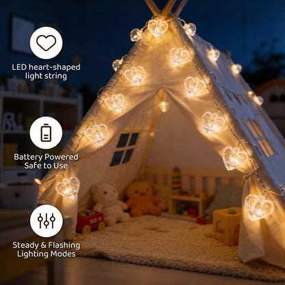 Skiennix 20 Photo String Lights - 9.85Ft Clear Clips for Indoor/Outdoor Decor | Perfect for Weddings & Parties