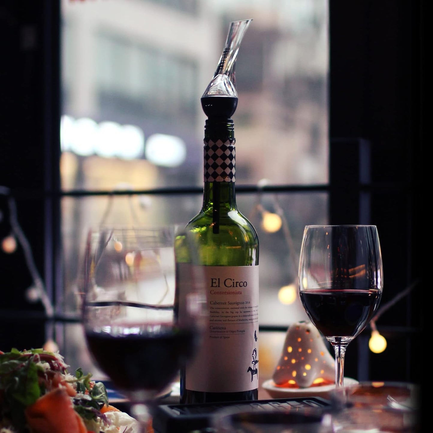 Wine Aerator Pourer and Citadel Wine Decanter Bundle by Vintorio
