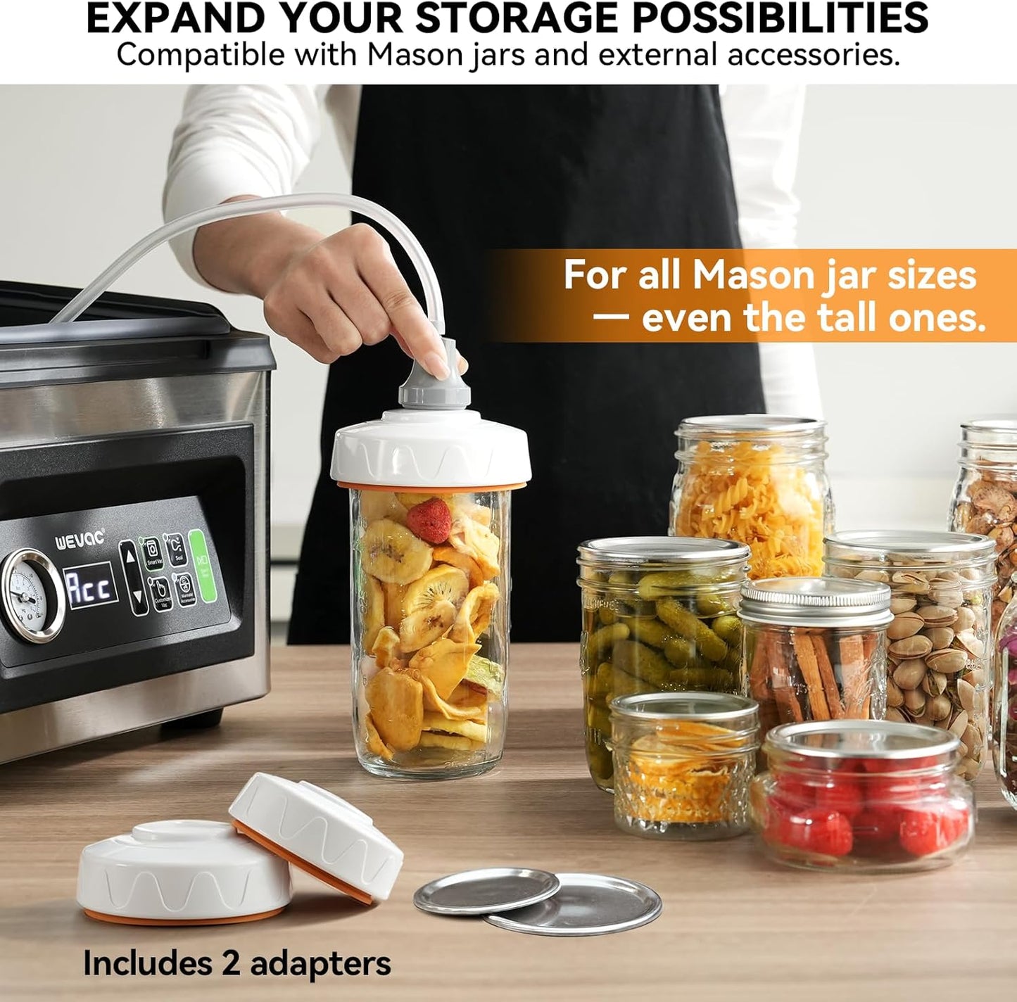 Wevac Chamber Vacuum Sealer - 12” Seal Bar | Commercial-Grade Design for Meats, Liquids & Sous Vide